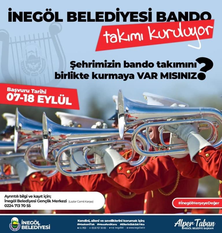 İNEGÖL BELEDİYE BANDOSU YENİDEN KURULUYOR