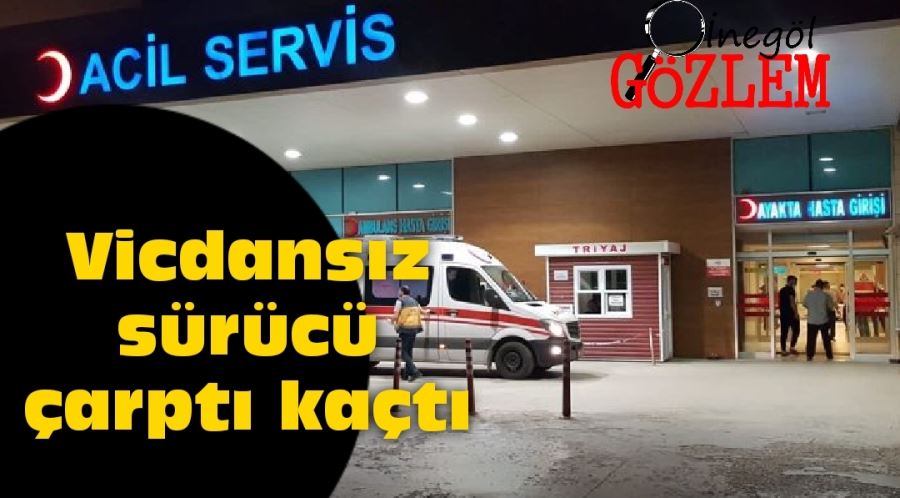Vicdansız sürücü çarptı kaçtı