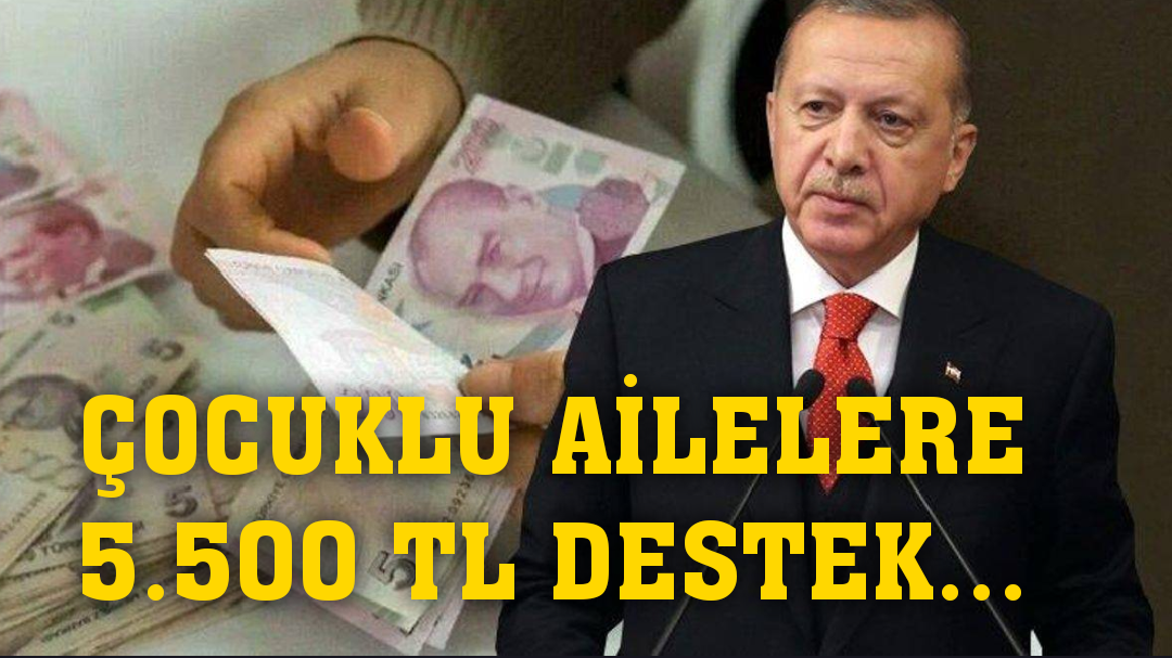 Erdoğan imzaladı! Çocuklu ailelere 5.500 TL destek