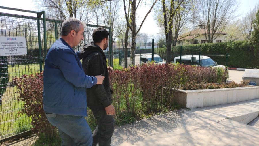 Fuar alanında çeşitli eşyalar çaldığı iddia edilen hırsız tutuklandı