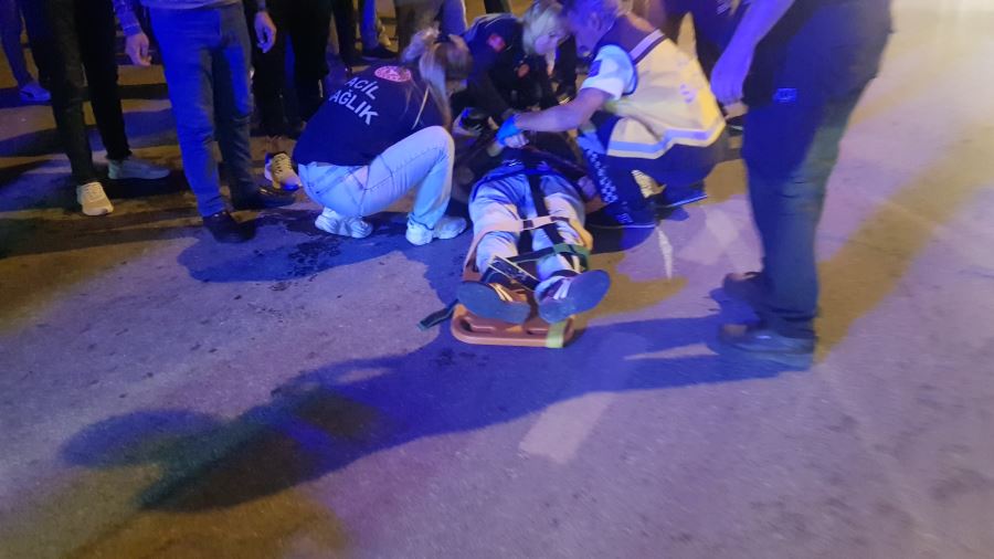 Kazada motorsiklet sürücüsü yaralandı