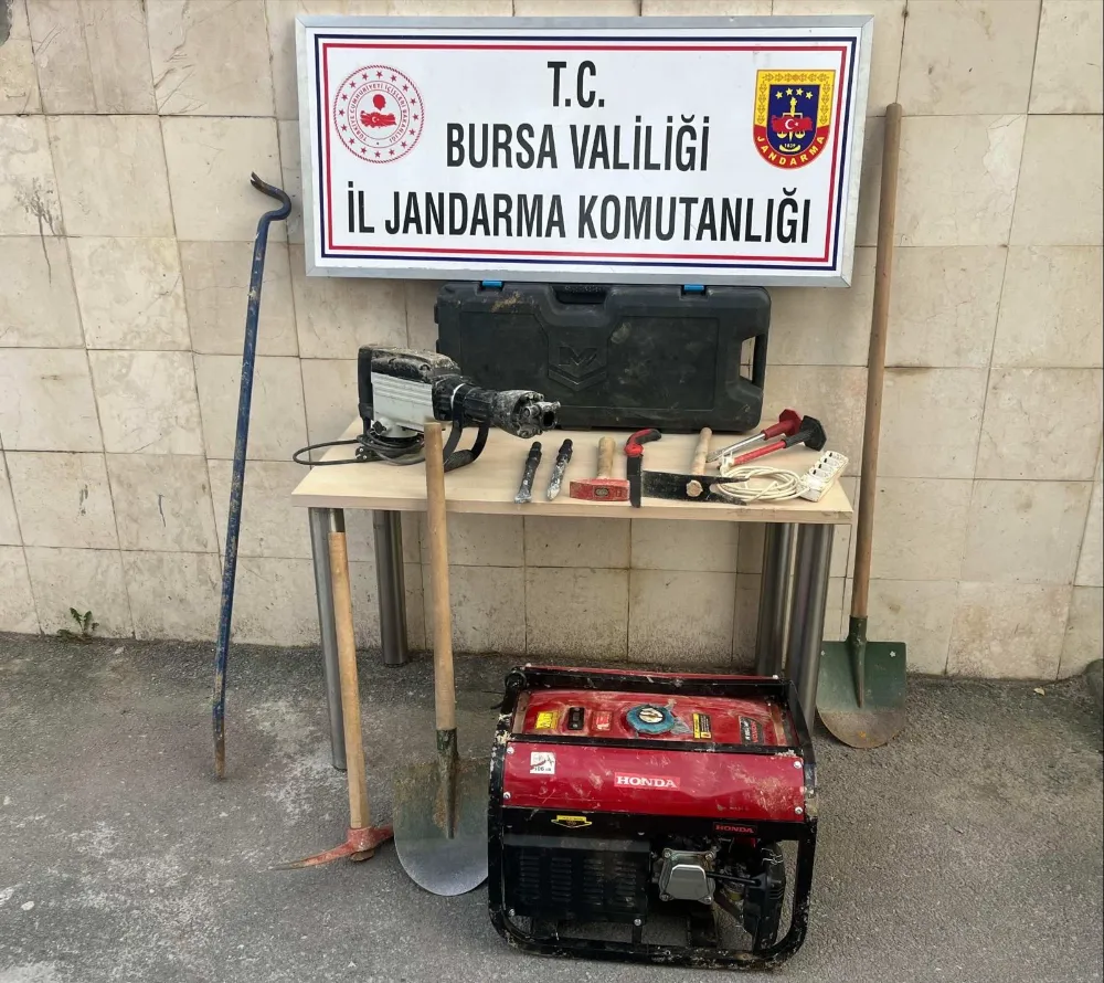 Bursa’da Ormanlık Alanda Kaçak Kazı Operasyonu