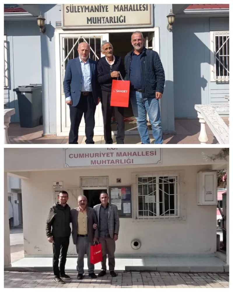 Saadet Partisi İnegöl İlçe Teşkilatı bu yıl da muhtarları unutmadı