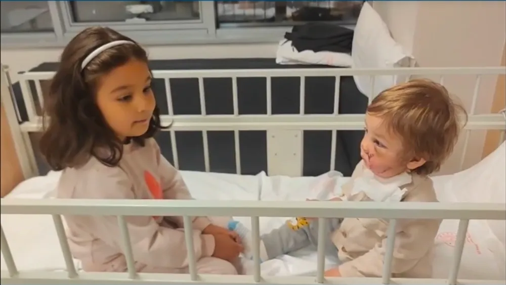 Pitbull cinsi köpeğin yaraladığı minik Efe günler sonra ailesiyle  görüştü