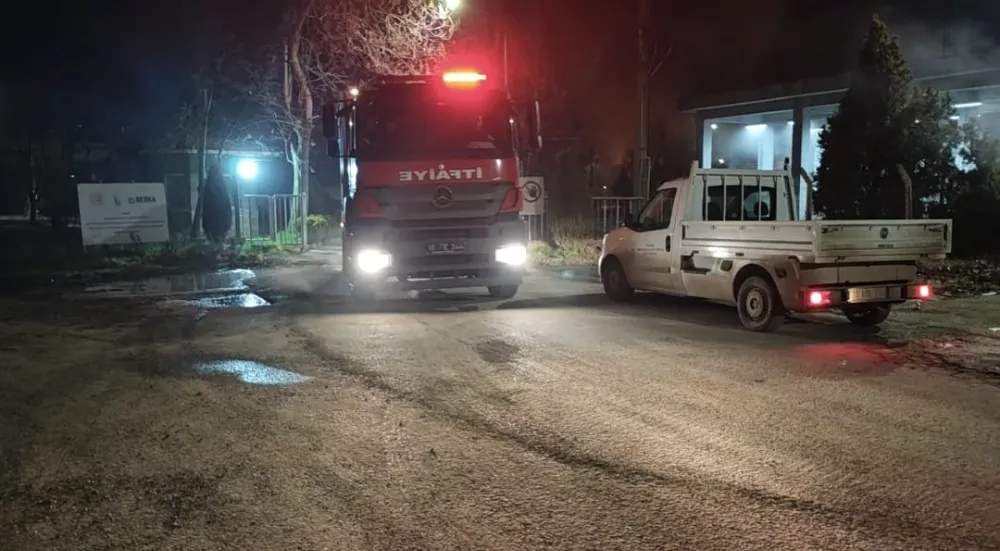 İnegöl Arıtma tesislerinden çıkan duman, yanlış yangın alarmına sebep oldu