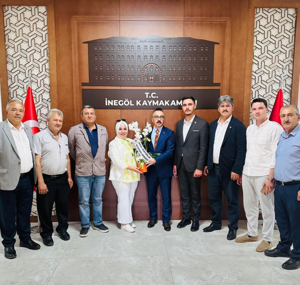 İnegöl Kaymakamı’na Muhtarlar Derneği’nden Nezaket Ziyareti
