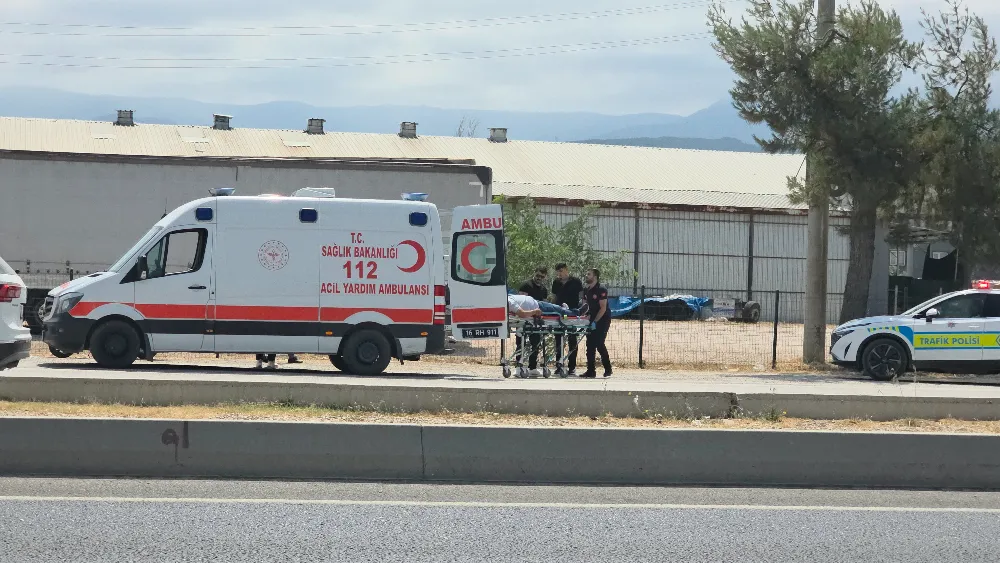 İnegöl Girişinde Tek Taraflı Motosiklet Kazası