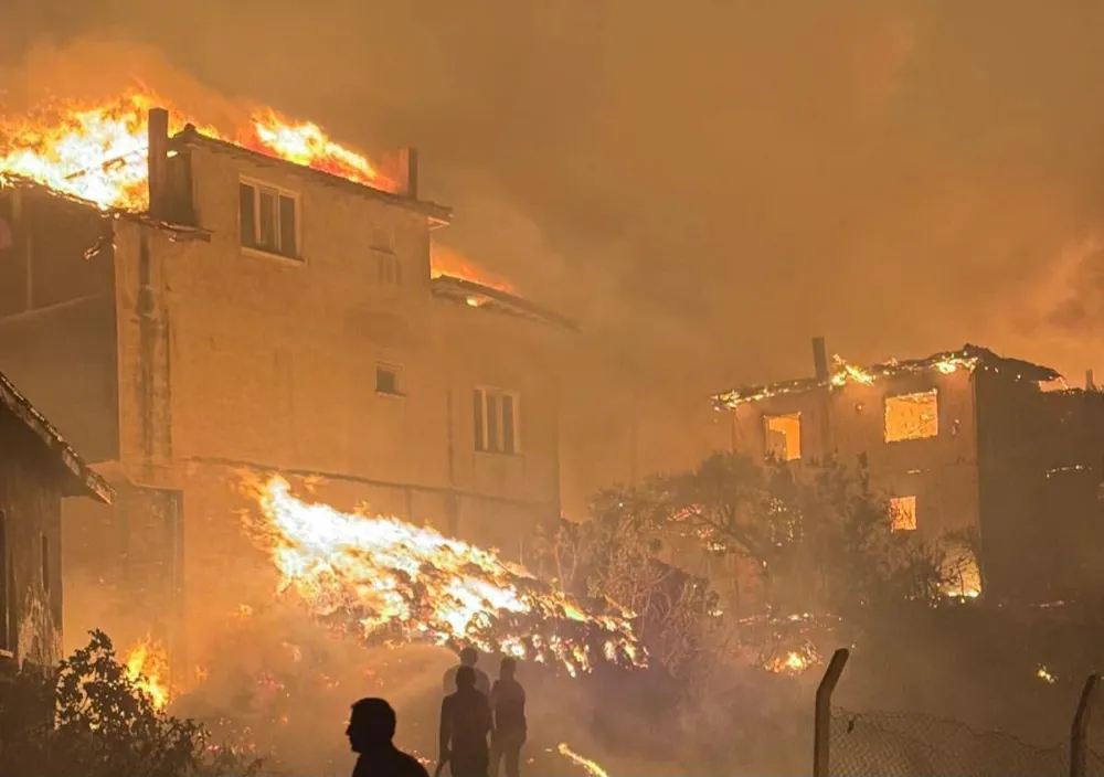 Orman yangını nedeniyle iki mahalle tahliye edildi