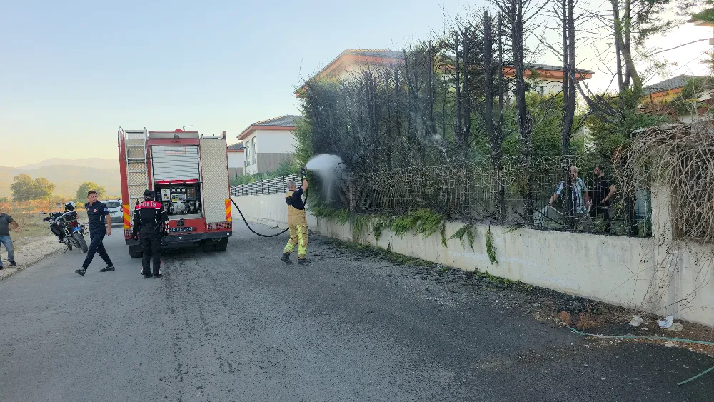  İnegöl’de ağaç yangını paniğe neden oldu